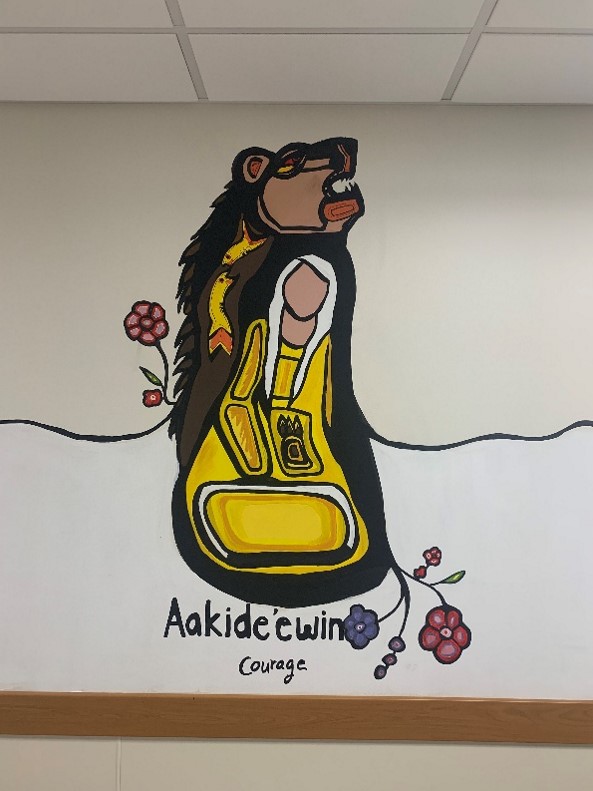 Artwork of aakide'ewin (courage)