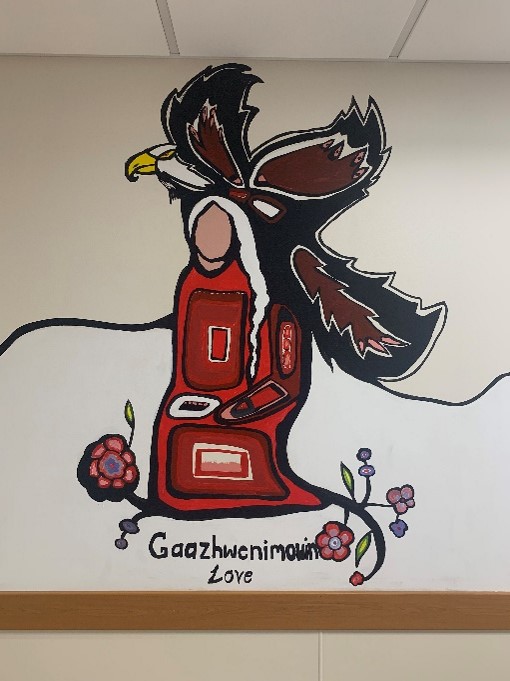 Artwork of gaazhwenimowin (love)