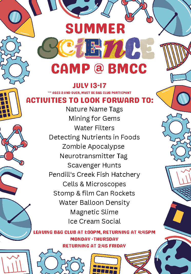 BMCC Summer Science Camp Flyer 2026